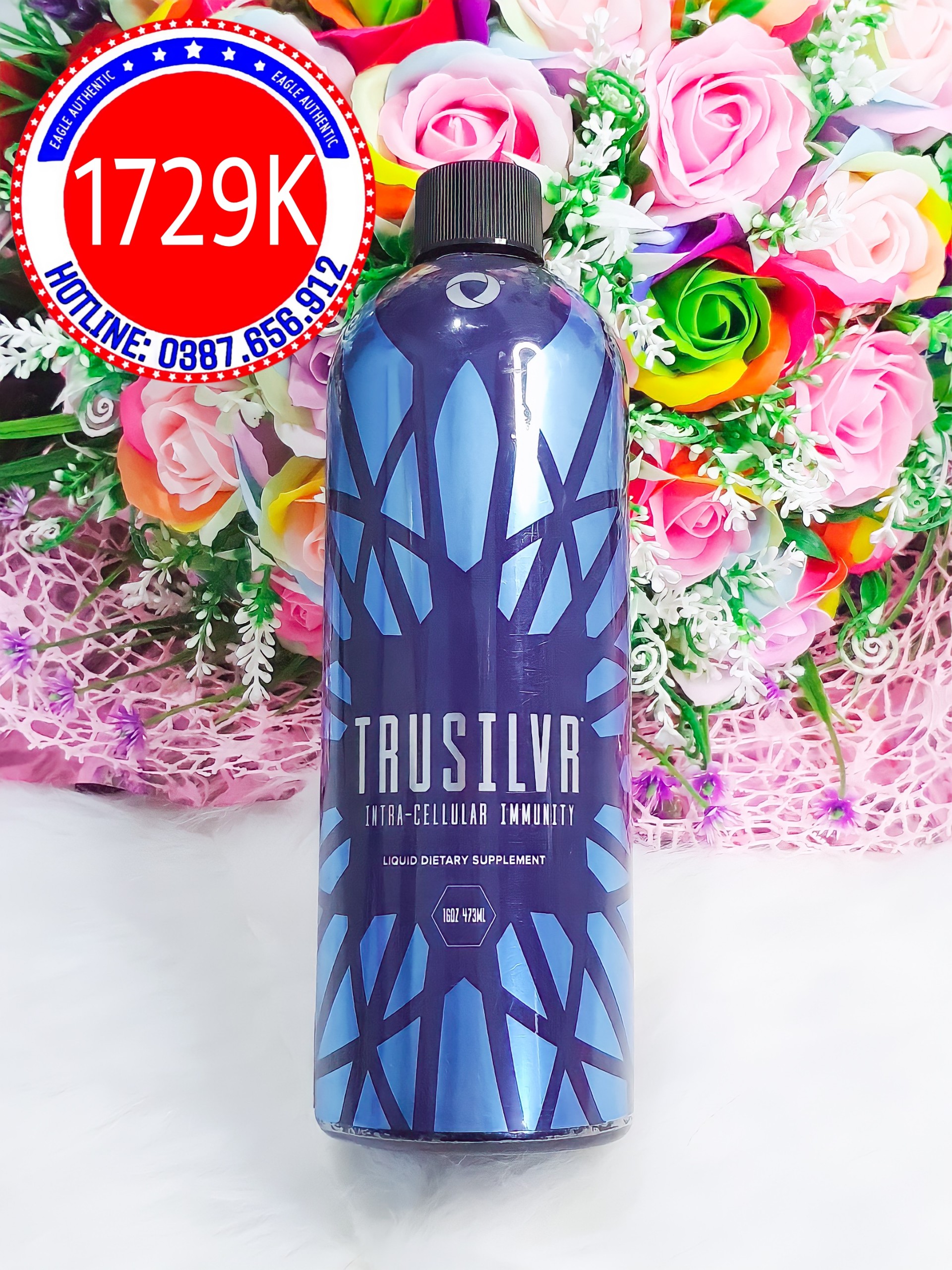 (FREESHIP) TRUSILVR LIQUID 473 ML_Eagle USA - Nước ion bạc tinh khiết hỗ trợ làm lành các loại viêm nhiễm, diệt virus, vi khuẩn, nấm ngứa, tái tạo tế bào mới