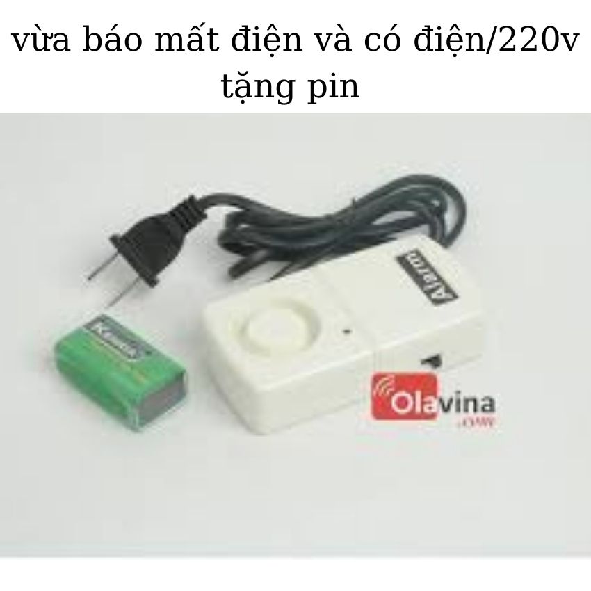Thiết bị báo động mất điện và có điện kép 220v
