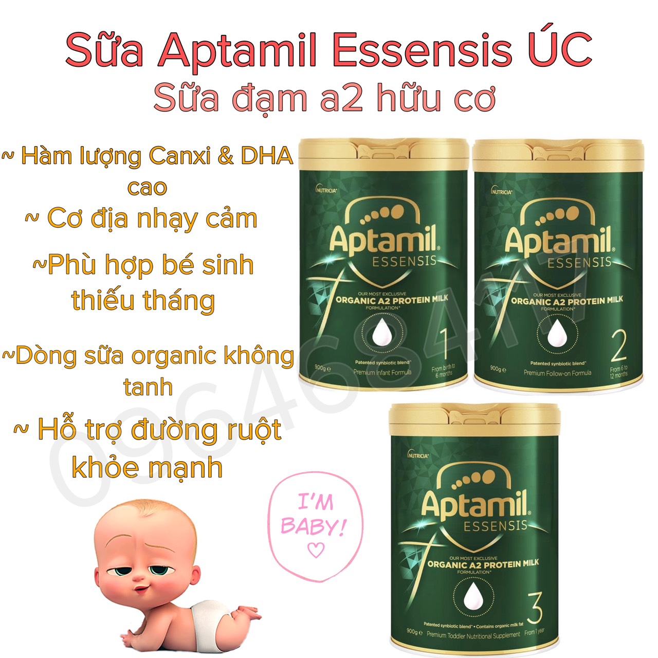 date 1 25- Sữa bột aptamil essensis organic úc