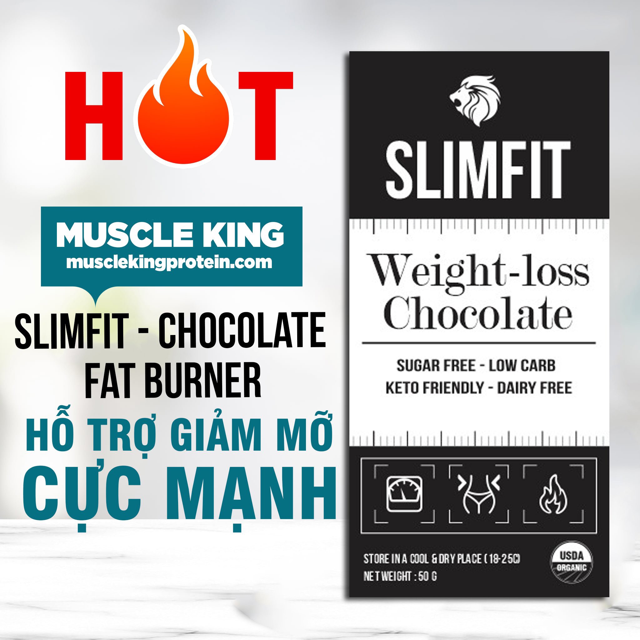 Kẹo socola giảm cân slimfit 50gram - 15 serving