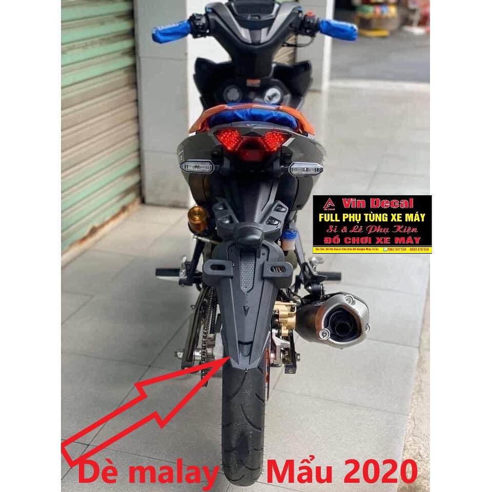 Dè sau Malay cho xe Ex150 mẩu 2020 KIỂU NHỌN - dochoixemay