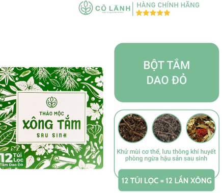 Thảo mộc xông tắm sau sinh Cỏ Lành