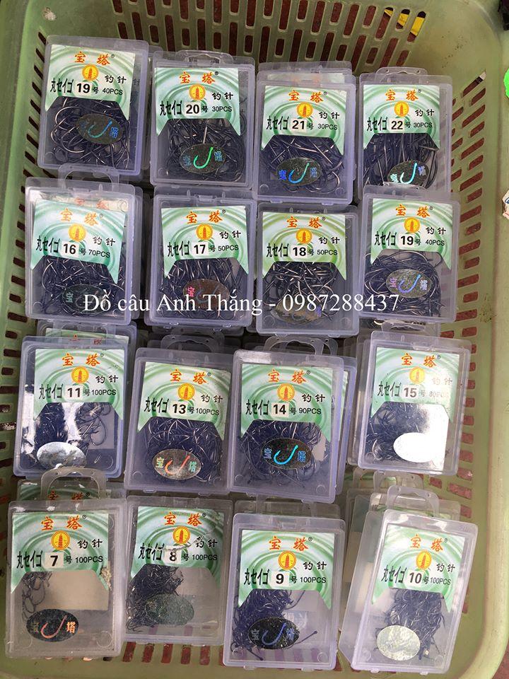 Lưỡi câu tháp vàng đốc dài không khoen