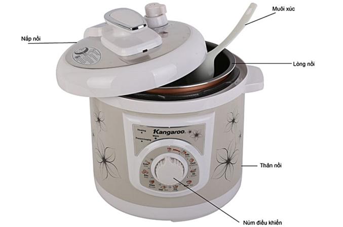 Nồi áp suất điện kangaroo kg135 - hàng chính hãng