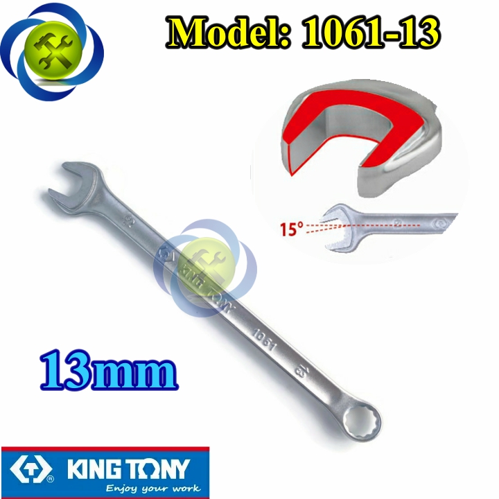 Cờ lê vòng miệng 13mm kingtony 1061-13 dài 205mm