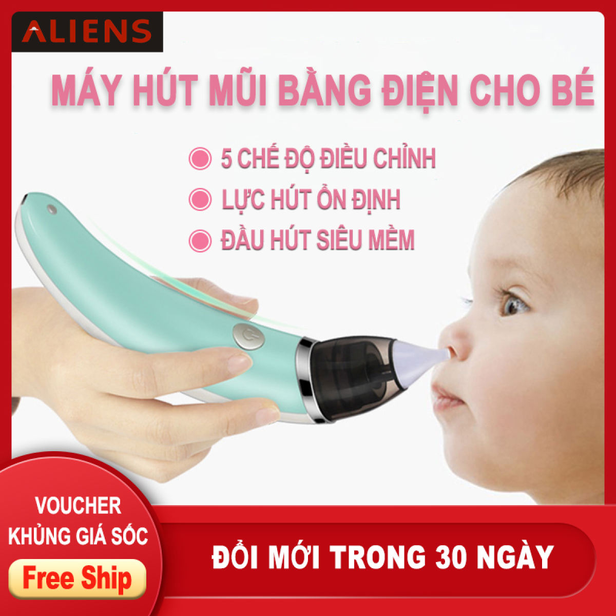 [HCM]Dụng Cụ Hút Mũi - Vệ Sinh Hút Mũi Cho Bé Máy Hút Mũi Cho Bé Tự Động Thông Minh 5 Cấp Độ Máy Hút Mũi Cầm Tay Little Bees LB-1801 Đa Năng Cho Bé Tiện Lợi An Toàn Hiệu Qủa Cho Trẻ Nhỏ Không BPA Hàng Nhập Khẩu Bảo Hành 12 Tháng