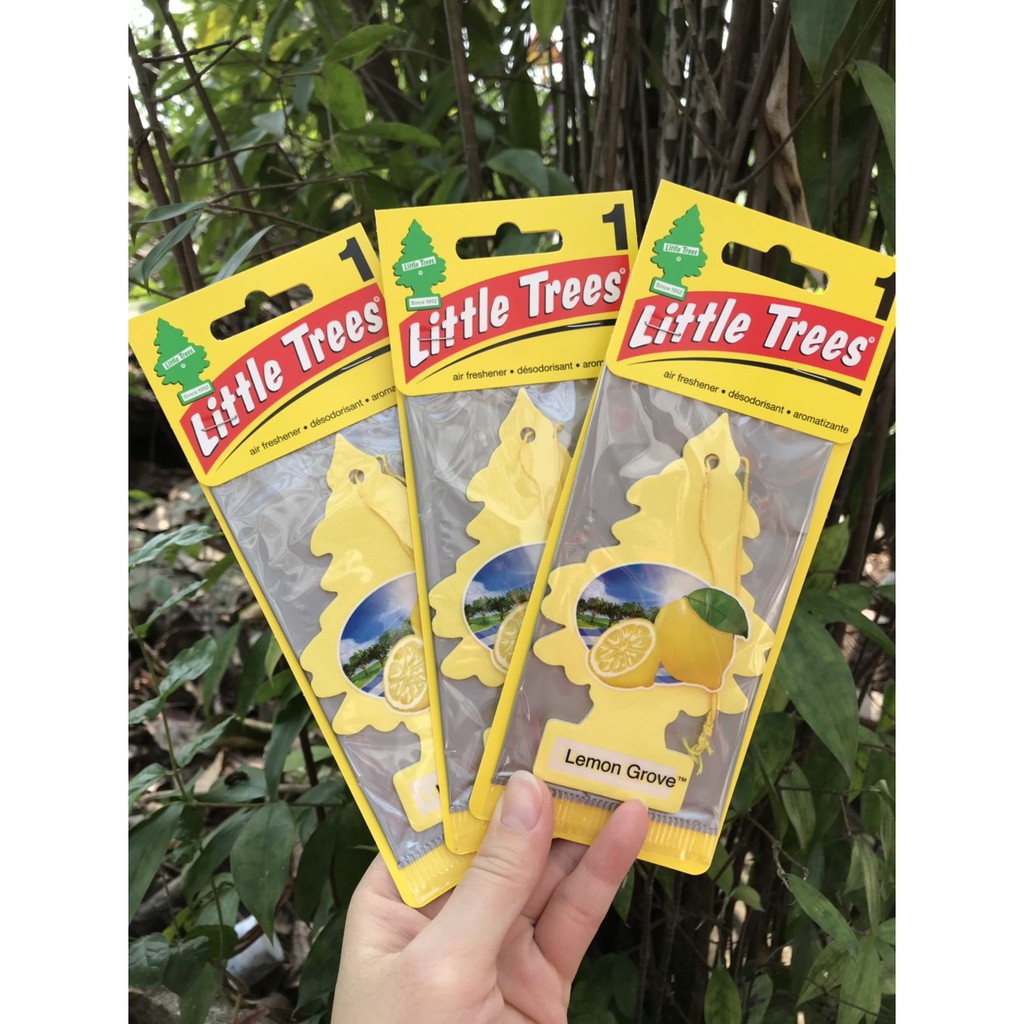 Bộ 5 Cây thông thơm Little Trees Lemon Grove (Mỹ) mùi chanh vàng.