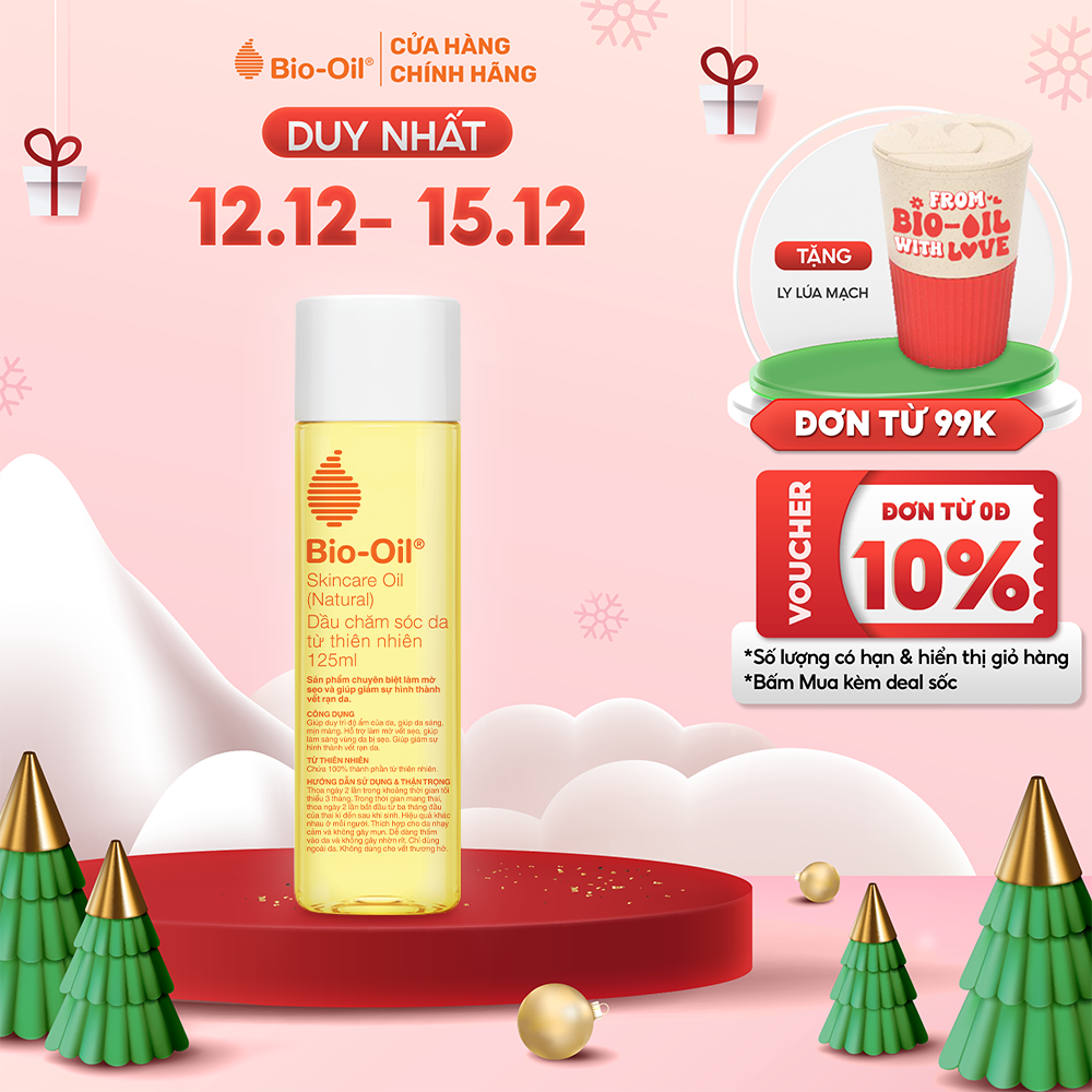 Dầu chăm sóc da từ Thiên Nhiên giúp giảm rạn da mờ sẹo cho da nhạy cảm BIO-OIL SKINCARE OIL (NATURAL) 125ml