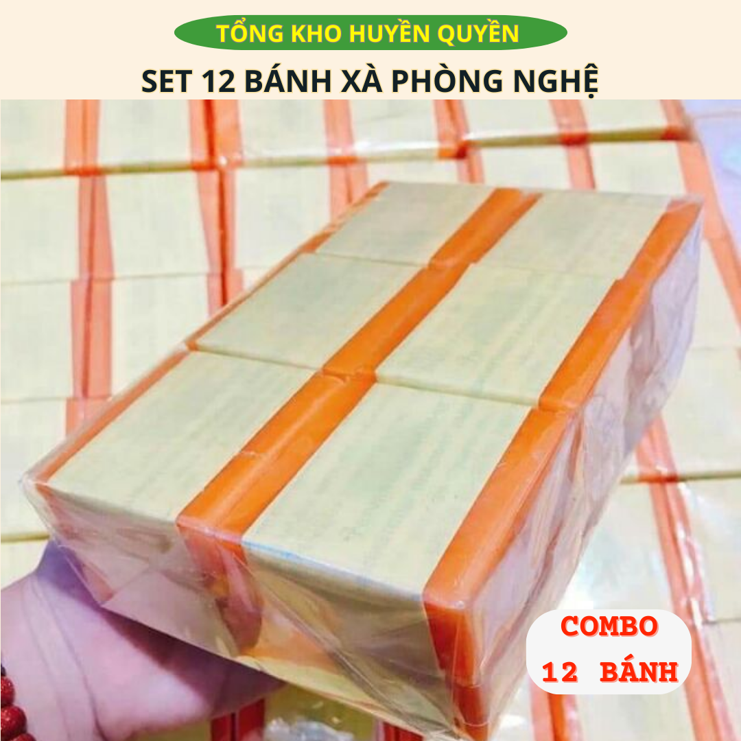 Combo 12 Bánh Xà Phòng Cam Nghệ Orange Natural Soap Thái Lan