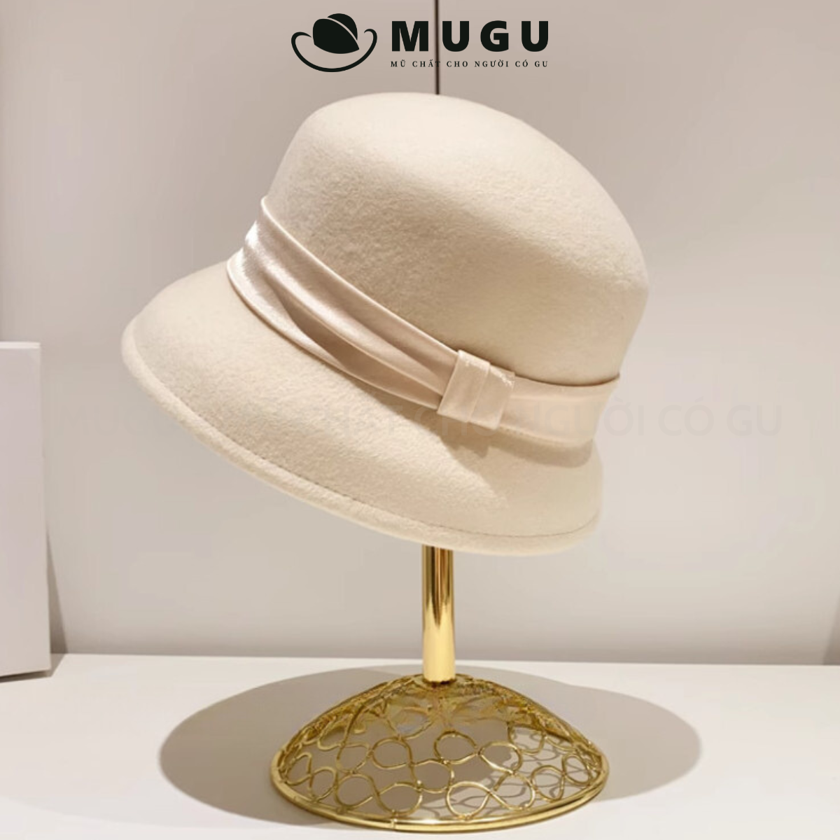 Mũ bucket nữ nổi bật br42 với chất liệu dạ cao cấp - mũ nồi nữ đẳng cấp sành điệu | mugu