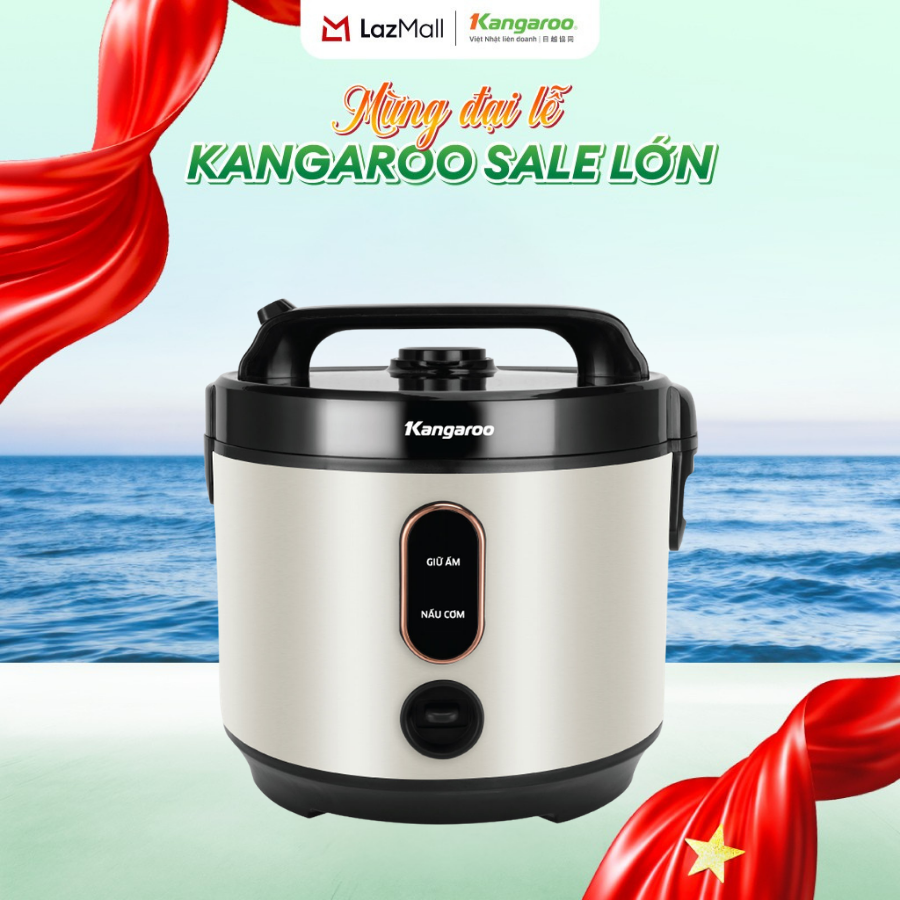 [Voucher 15%] Nồi cơm điện Kangaroo 1.5 lít KGRC15M2BE - công suất 700w