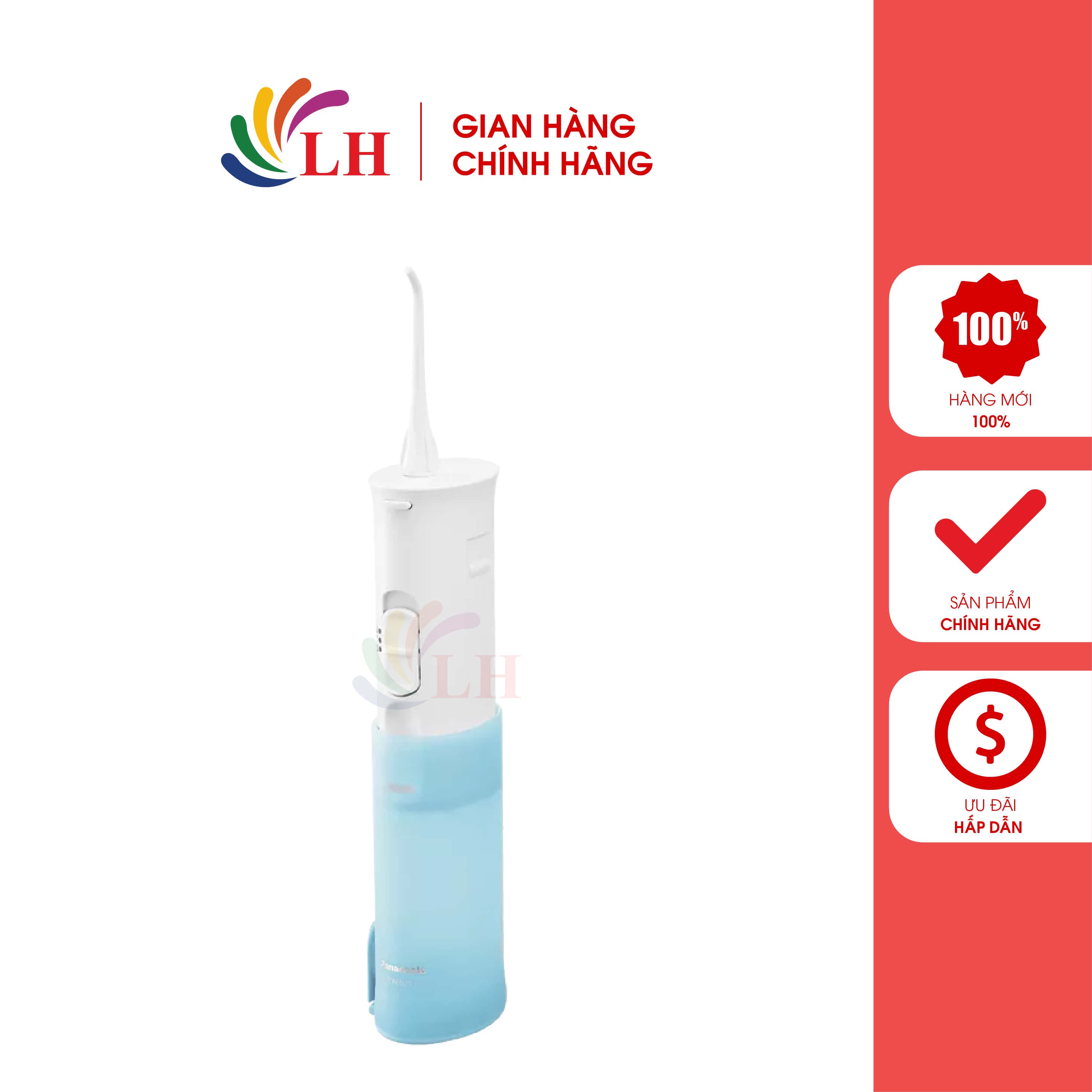 Máy tăm nước vệ sinh răng miệng Panasonic EW-DJ10-A401 - Hàng chính hãng - Thiết kế nhỏ gọn, Dễ dàng mang theo sử dụng, Sử dụng 2 pin AA