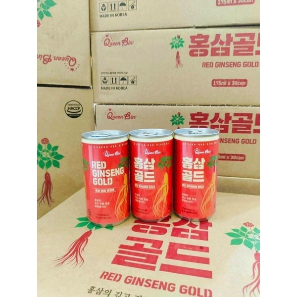 Nước hồng sâm queen bin hàn quốc thùng 30 lon x 175ml