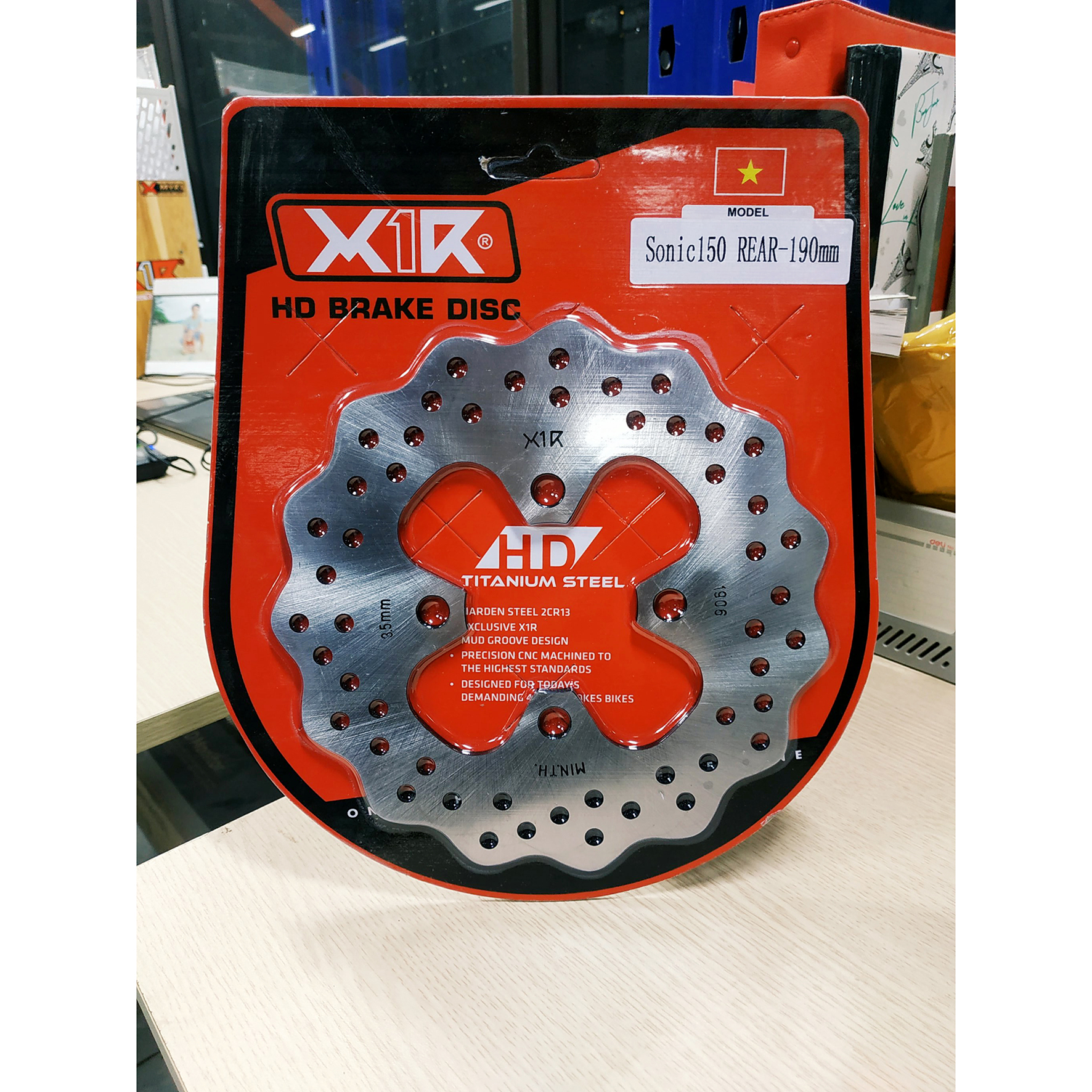 Đĩa Sau 190mm cho Sonic - Chính Hãng X1R