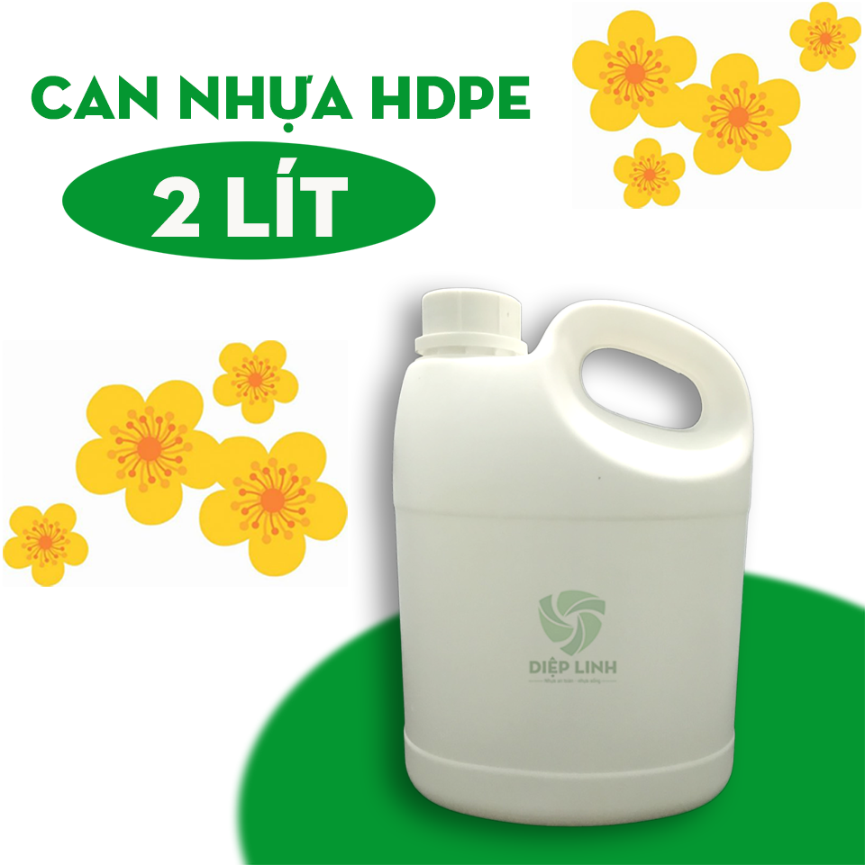 Can nhựa 2 lít, nhựa HDPE đựng hóa chất