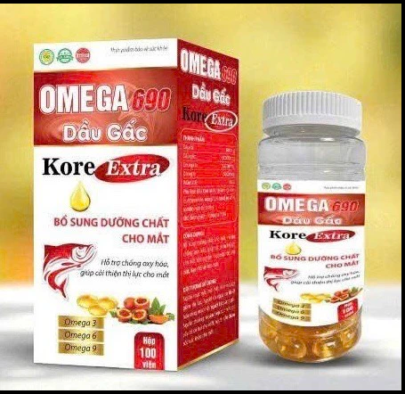 Omega 690 dầu gấc kore extra OMEGA 369 dầu gấc q10 Bổ Sung Omega Dầu Cá Dầu Gấc Vitamin E Chống Oxy Hoá Mắt Sáng Khoẻ xiu