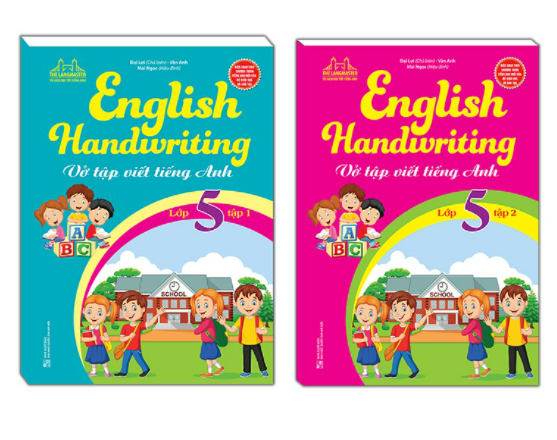 Combo 2 cuốn English Handwriting - Vở tập viết tiếng anh lớp 5 ( 2 tập )