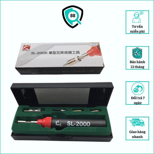 Mỏ hàn thiếc sử dụng gas model sl – 2000 có chức năng khò hàn thiếc, khò nóng chảy, dao cắt nhiệt