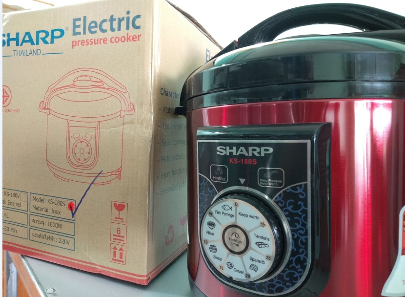 Áp suất điện đa năng ks-180s 6l lòng nồi inox