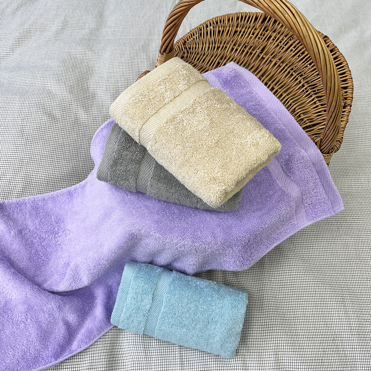 Xám tím rắn màu khăn xuất khẩu Nhật Bản chất lượng cao muji Khăn tắm, gội đầu, lau mặt Pannus 100% cotton thấm hút mềm mại kháng khuẩn không phai màu 32x70cm màu trơn Khăn lau tay cho trẻ em OEKO-TEX 100 an toàn sức khỏe vàmôi trường