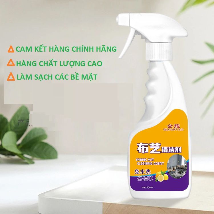 Chai xịt kính đánh bay mọi vết bẩn cứng đầu trên vải, có thể sử dụng cho ghế sofa, rèm, thảm và các đồ dùng bằng vải khác