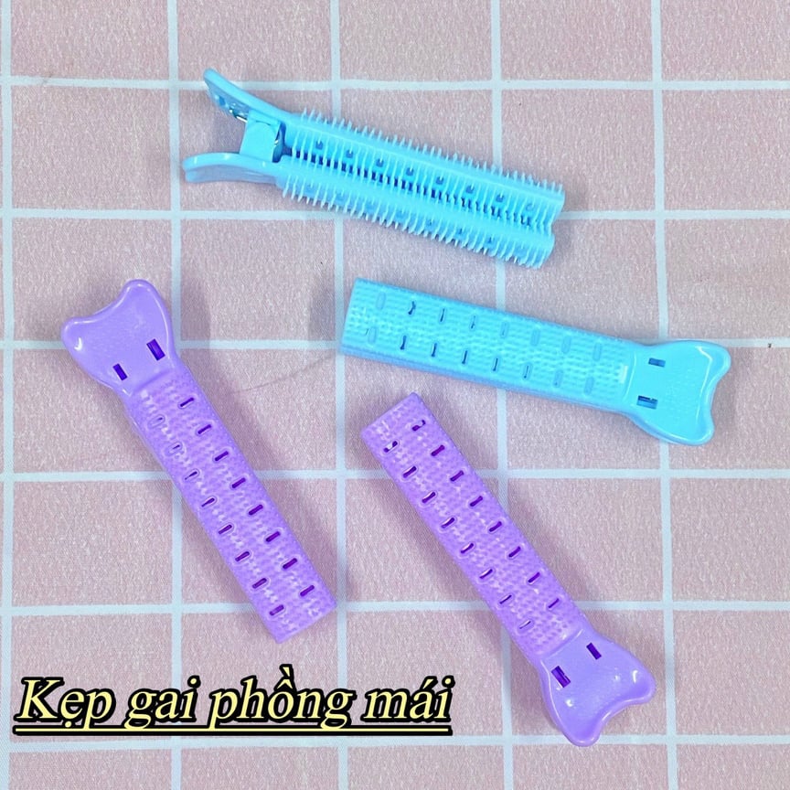 Set 2 cái kẹp phồng chân tóc,Lô phồng chân tóc gai nhựa Hàn Quốc