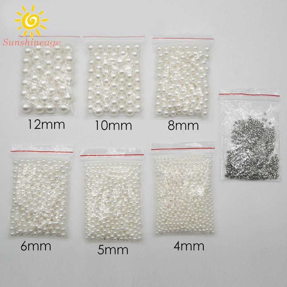 COMBO 2 TÚI  Hạt ngọc trai đính áo-100 gram(4 ly, 6 ly, 8 ly, 10 ly, 12 ly) trắng đen kem