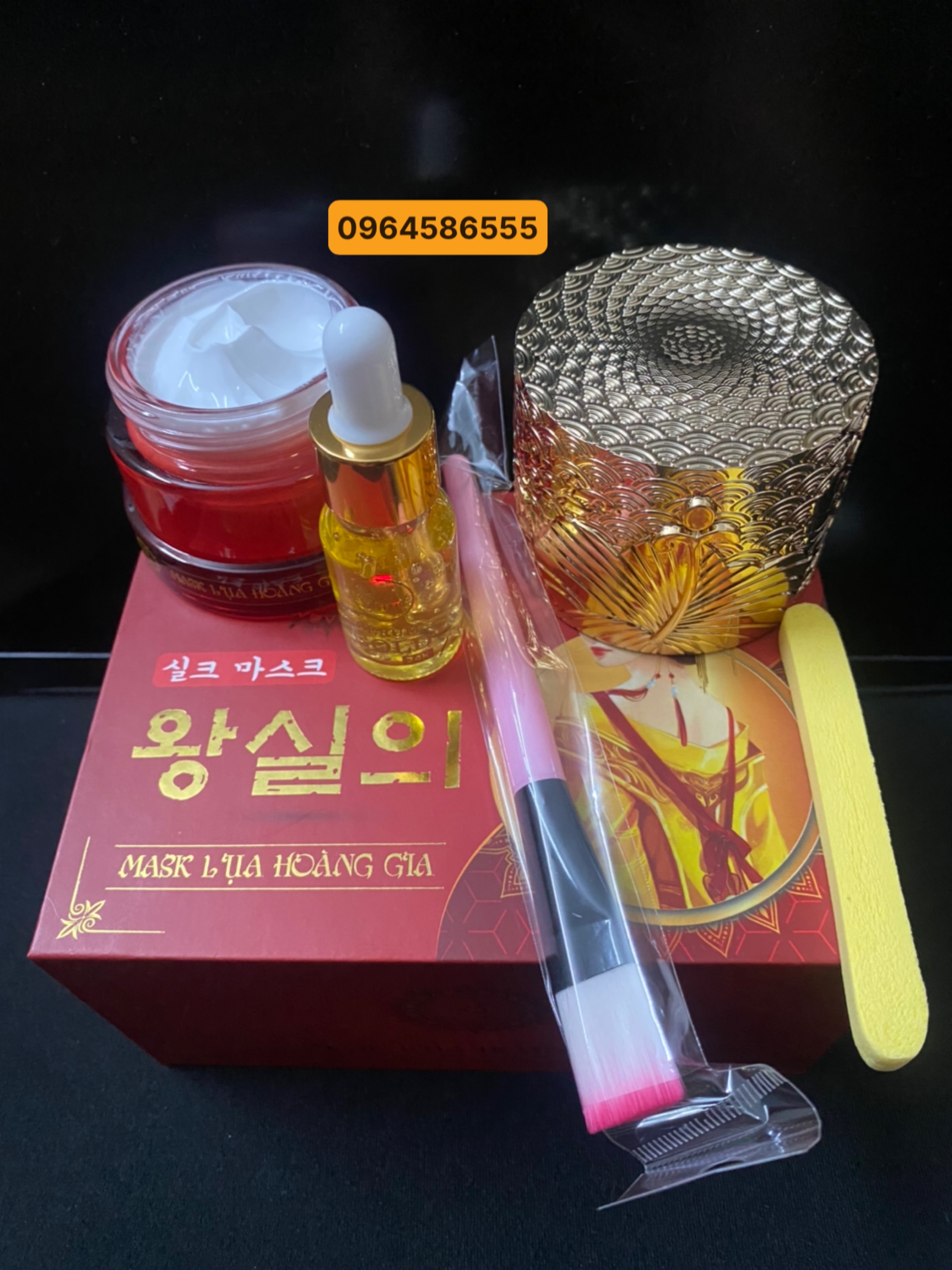 Cấy trắng lụa hoàng gia. mask lụa hoàng gia
