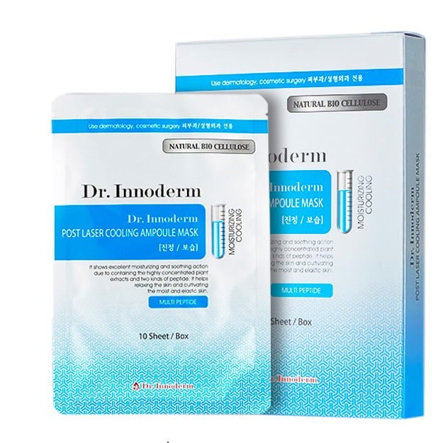 Mặt nạ Phục Hồi Dr.Innoderm Post Laser Cooling Ampoule Mask hộp 10 miếng 40g.