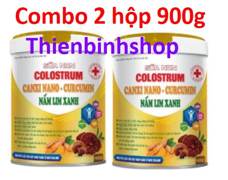 [Combo 2 hộp900g, HSD 2026] Sữa non Colostrum Canxi nano Curcummin Nấm Lim Xanh.