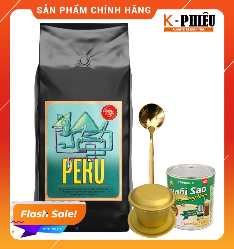 Cà phê rang xay nguyên chất robusta túi 500gr hương vị venezuela kprdl-im428 medium