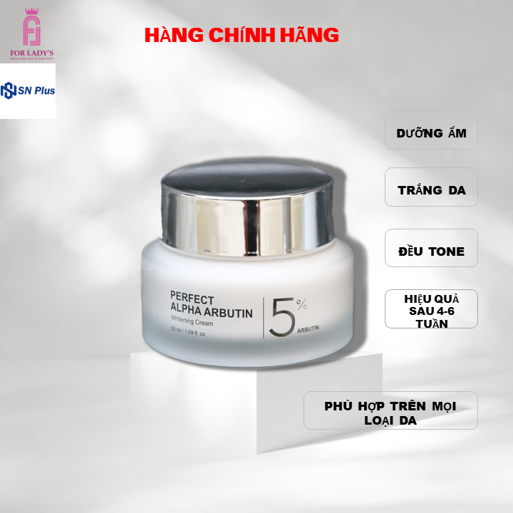 Kem dưỡng làm trắng giữ ẩm chống lão hóa da 50ml- Alpha Arbutin Whitening 5%