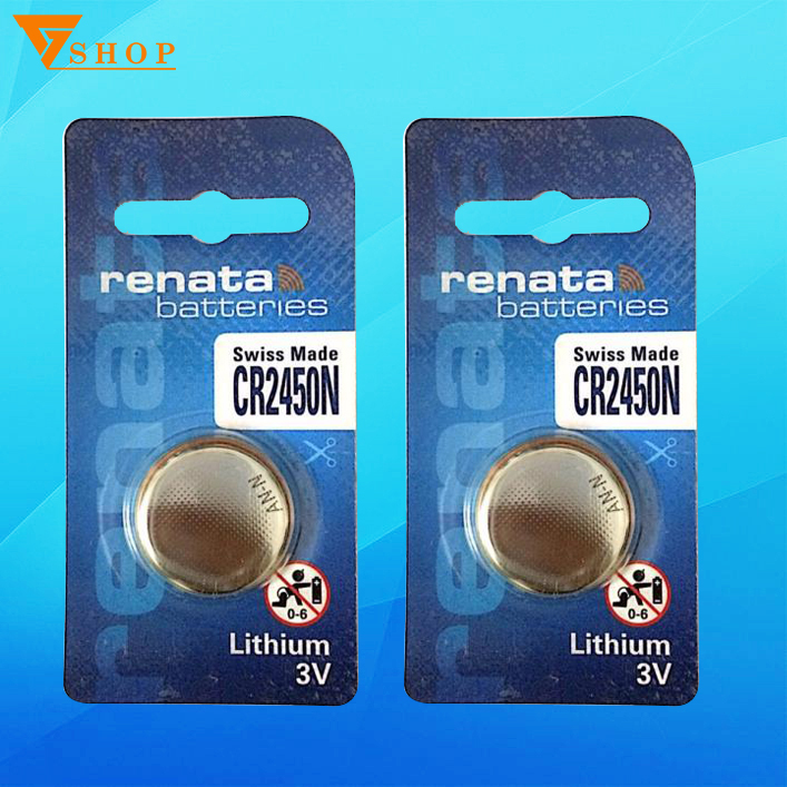 2 viên pin cr2450 renata 3v, pin remote cr2450n
