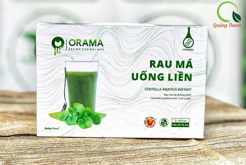Bột Rau Má Có Đường | Quảng Thanh | Tiệt Trùng | Hộp 10 Gói X 17g