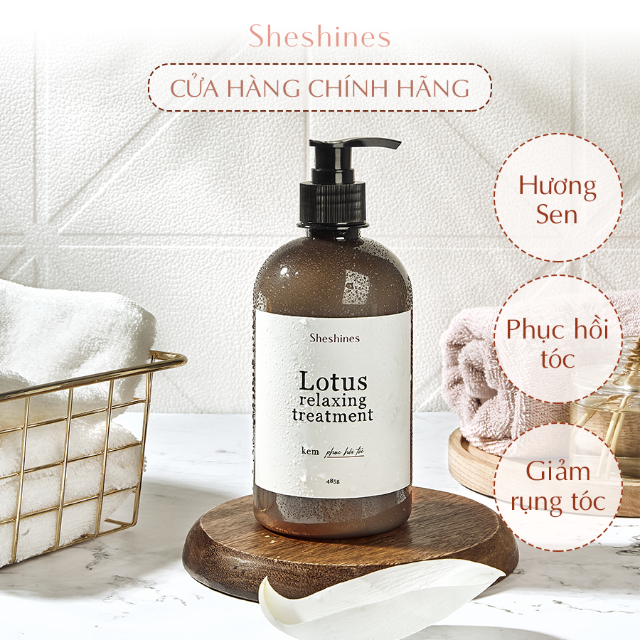 Kem xả phục hồi tóc hương sen Lotus Relaxing Treatment