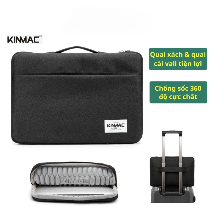 Túi chống sốc 360 độ có tay xách kinmac. túi laptop chống sốc 13inch, 14inch, 15.6inch, 16inch