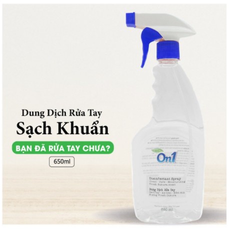 Dung dịch sát khuẩn tay nhanh On1 Protect hương Fresh Sakura 650ml