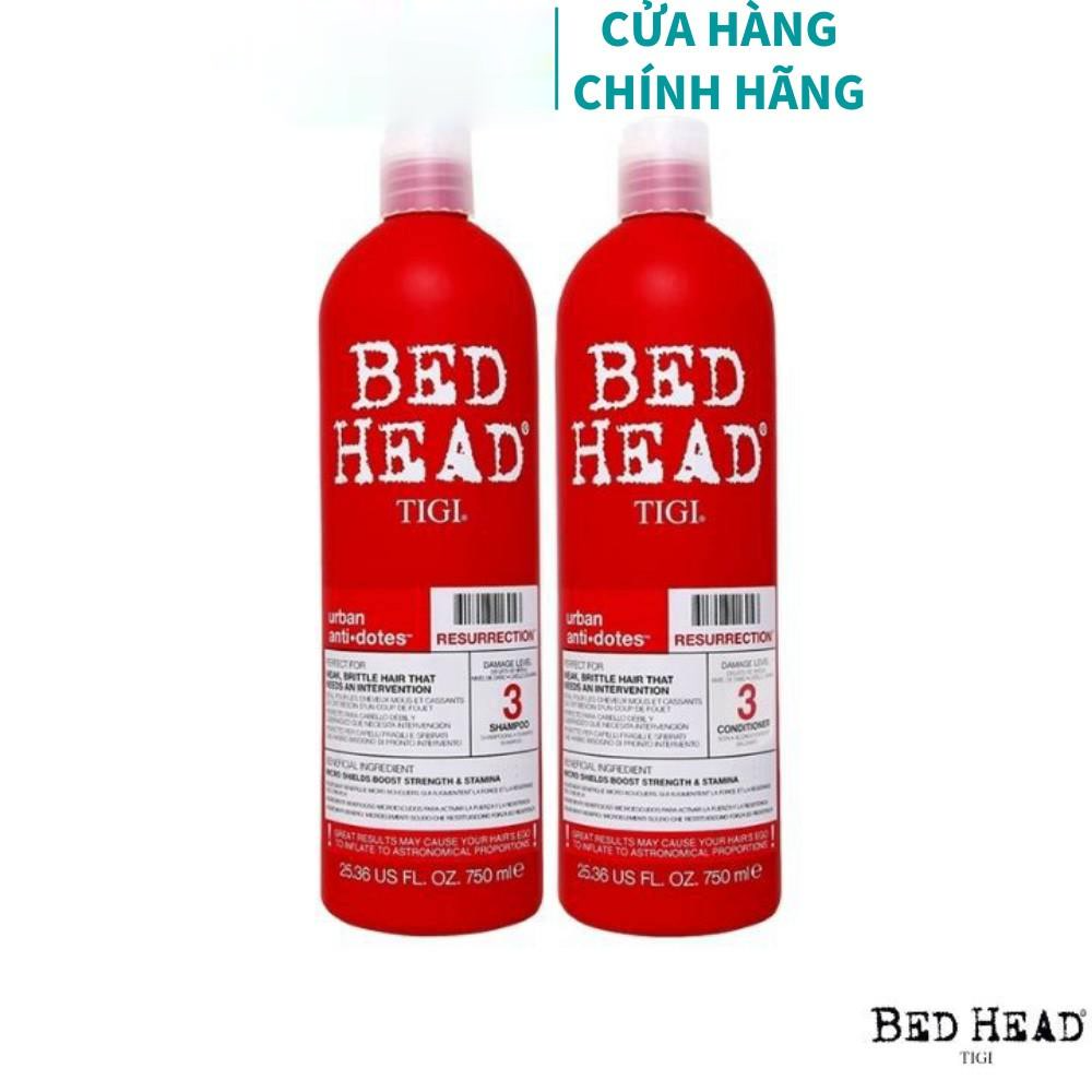 CẶP DẦU GỘI XẢ TIGI ĐỎ 750ML TIGI BED HEAD URBAN ANTIDOTES™ LEVEL 3 RESURRECTION CHÍNH HÃNG GX06