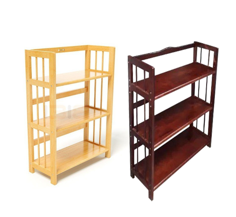 Kệ sách 3 tầng gỗ cao su tự nhiên