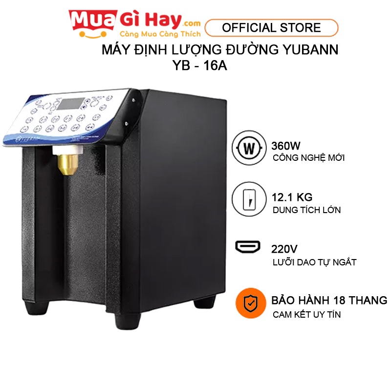 Máy định lượng đường, máy đong đường Yubann YB-16A loại xịn giao diện tiếng việt dễ sử dụng - Hàng chính hãng