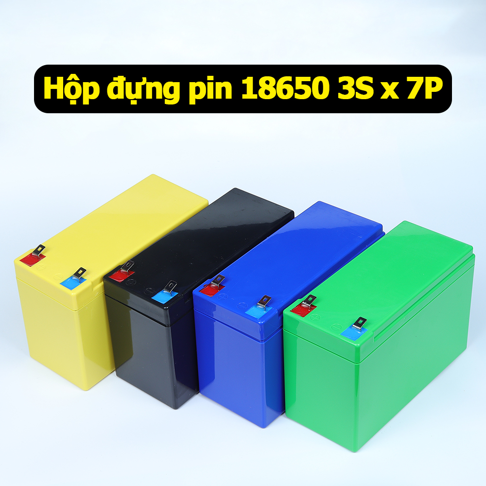 Hộp đựng pin 18650 3x7 3S 7P 21 viên hộp chế bình ắc quy xe đạp xe máy điện bình phun quạt tích điện