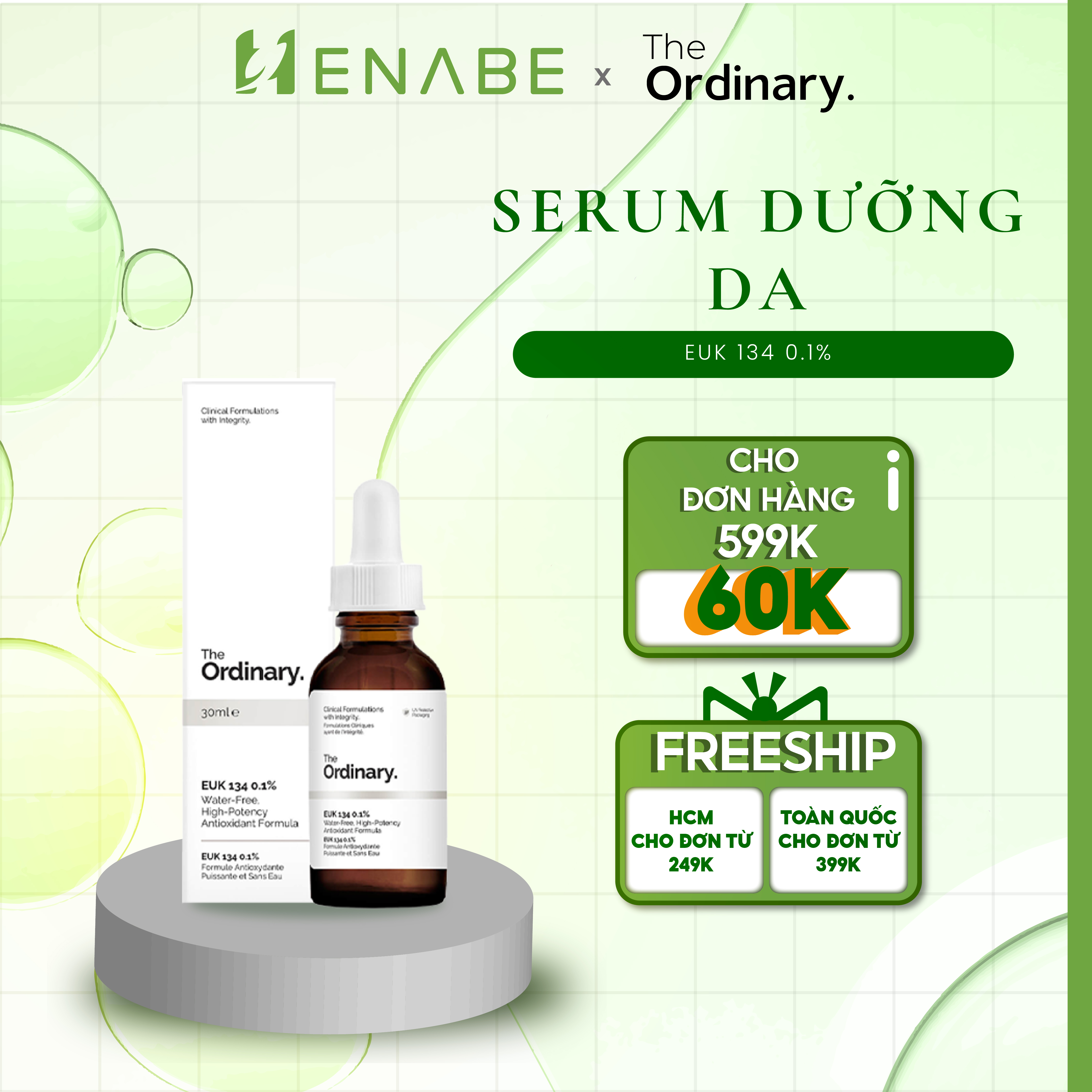 Tinh chất chống oxi hoá the ordinary euk 134 0.1% 30ml