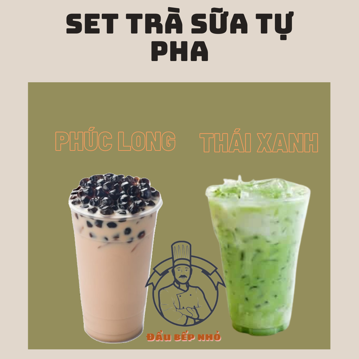 Set trà sữa tự pha tại nhà Đầu Bếp Nhỏ nấu được 10 ly
