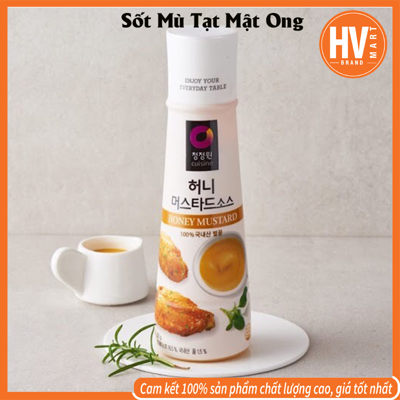 Sốt mù tạt mật ong daesang hàn quôc 320g 허니머스타드소스. hvmart