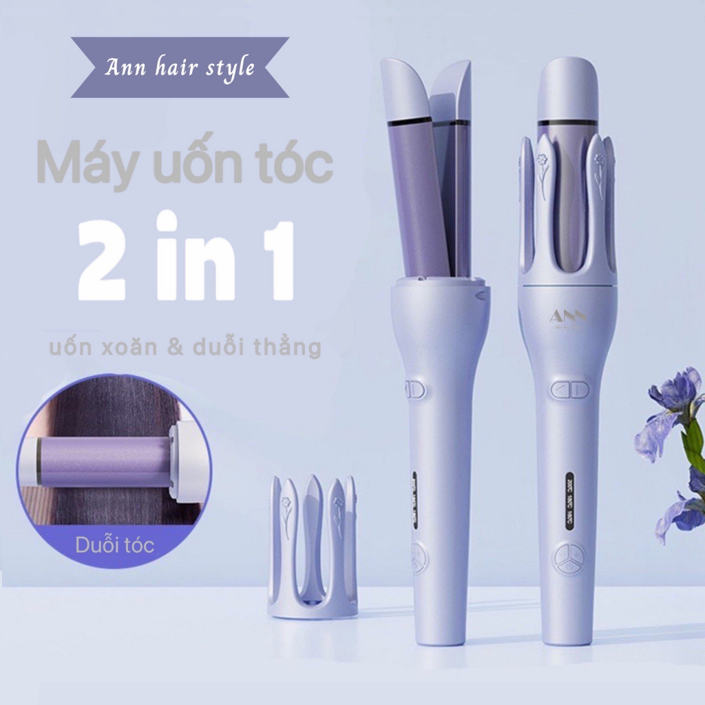 Máy uốn tóc xoăn tự động faers extra trục 32mm, máy uốn xoăn tạo kiểu tóc 2 trong 1 uốn xoăn, ép duỗi tóc