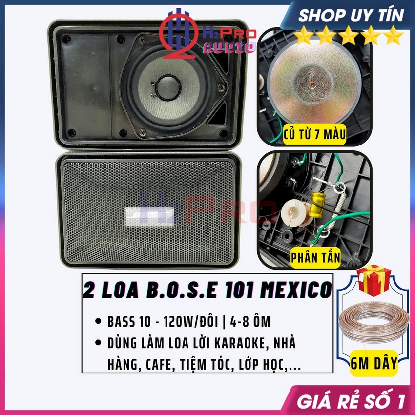 2 Loa 101 Mexico L1 120W Xương 7 Màu, Trợ Lời Karaoke, Loa Treo Tường Lắp Cafe, Nhà Hàng, Lớp Học,...-H2Pro Audio