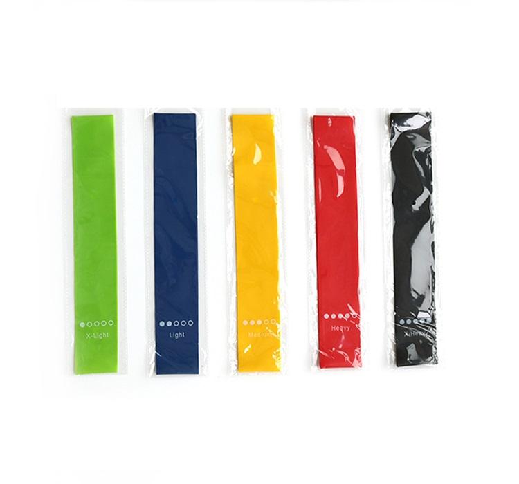 Combo 5 dây đàn hồi tập thể dục, bộ dây kháng lực Miniband + Giấy hướng dẫn sử dụng