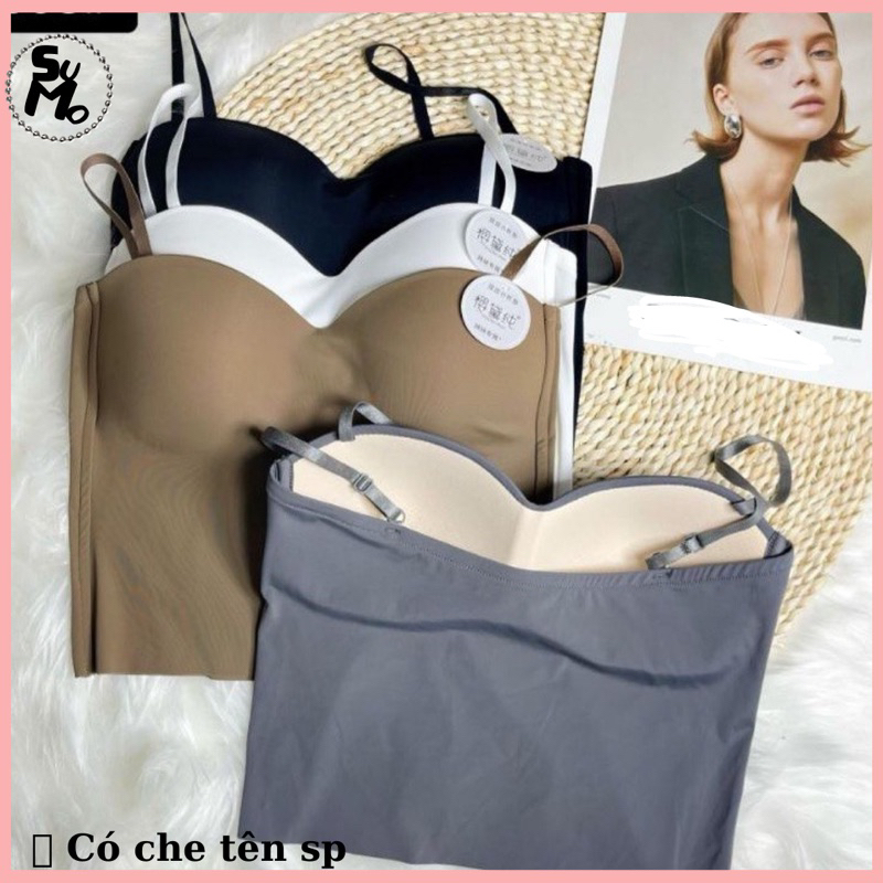 Áo bra 2 dây. áo lót lụa lạnh có mút đệm mỏng. loại 1. kèm ảnh thật. a588