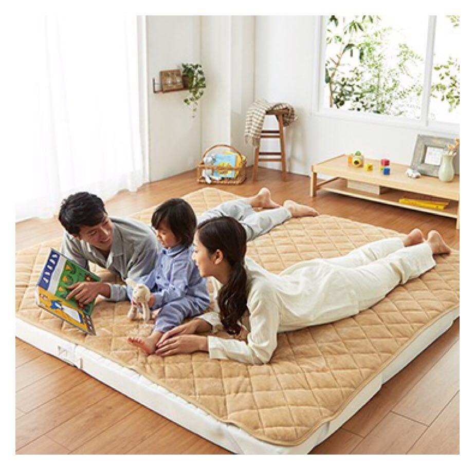 Thảm trải sàn giường ngủ cao cấp 1.6*2m vàng kem