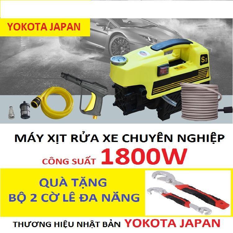 Máy xịt rửa xe cao áp yokota japan bm-s2 thương hiệu nhật bản - 1800w tặng kèm bộ cờ lê đa năng